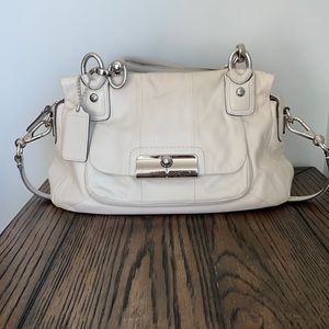 Cream Leather Coach Bag